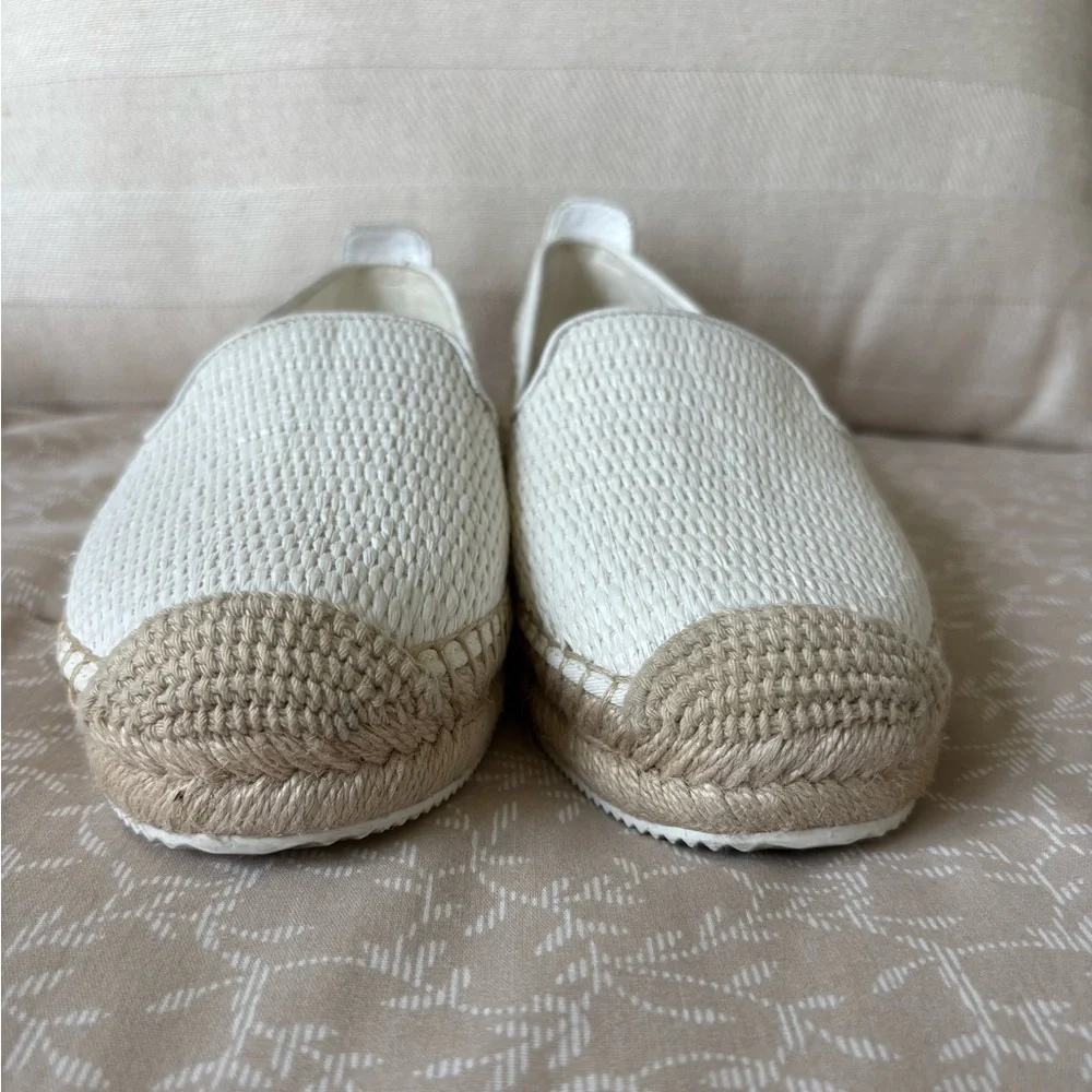 DKNY White Espadrille Flats